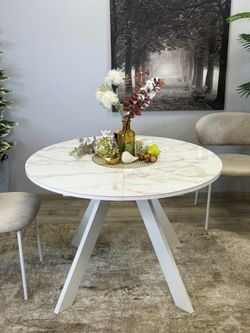 Стол KENNER RL1100 белый/керамика белая глянец