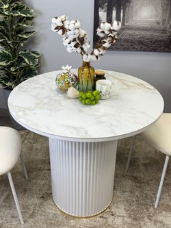 Стол Kenner LD900, белый/керамика мрамор белый глянец