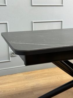 Стол KENNER DK1200 черный/керамика мрамор черный