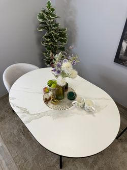 Стол KENNER DO1300 черный/керамика белая