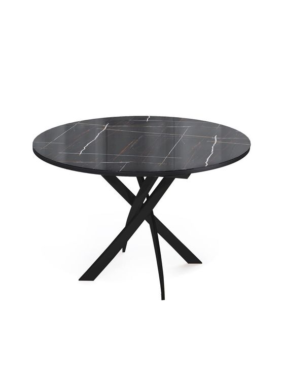 Стол KENNER R1100 черный/камень черный глянец