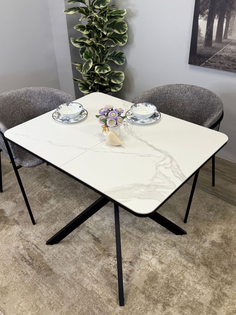 Стол Kenner BK900, белый/керамика COROLLA WHITE