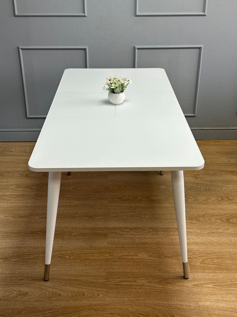 Стол KENNER K1100 белый/стекло белое