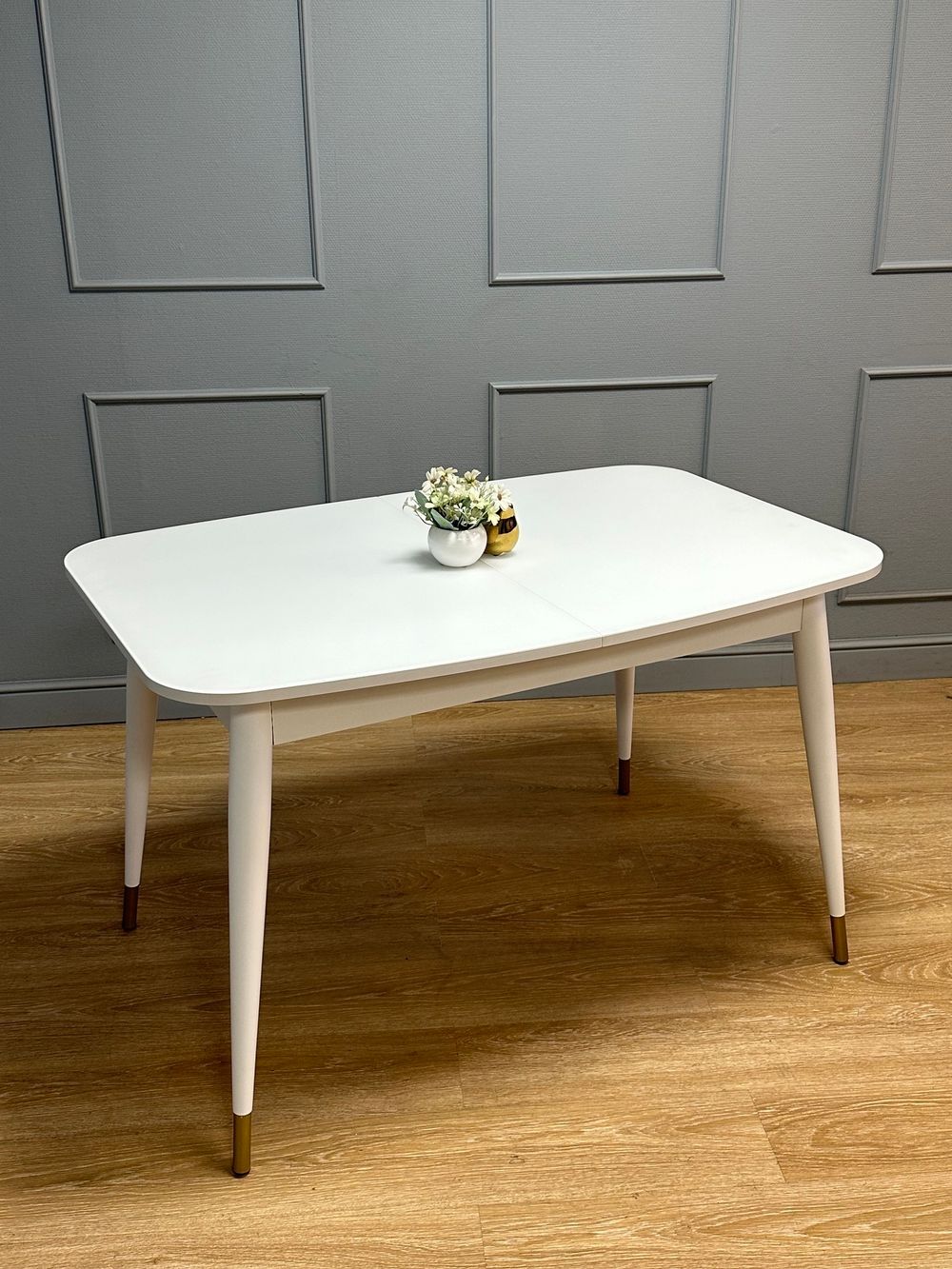 Стол KENNER K1200 белый/стекло белое сатин