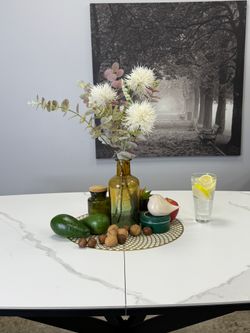 Стол Kenner BR1300, черный/керамика GLORIA WHITE