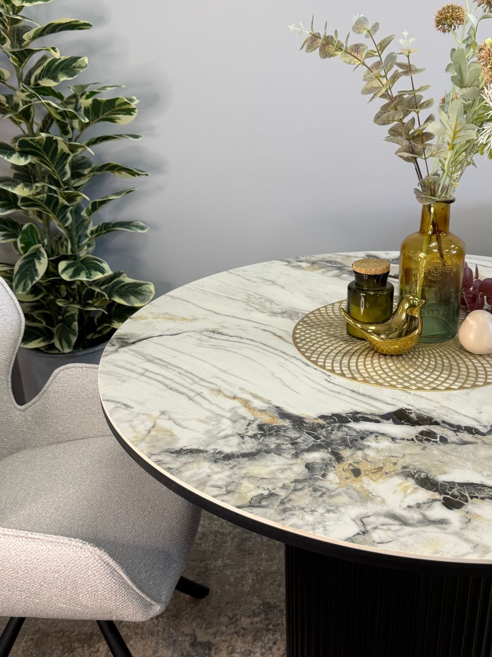 Стол KENNER LD1000 черный/керамика гранит арктический глянец