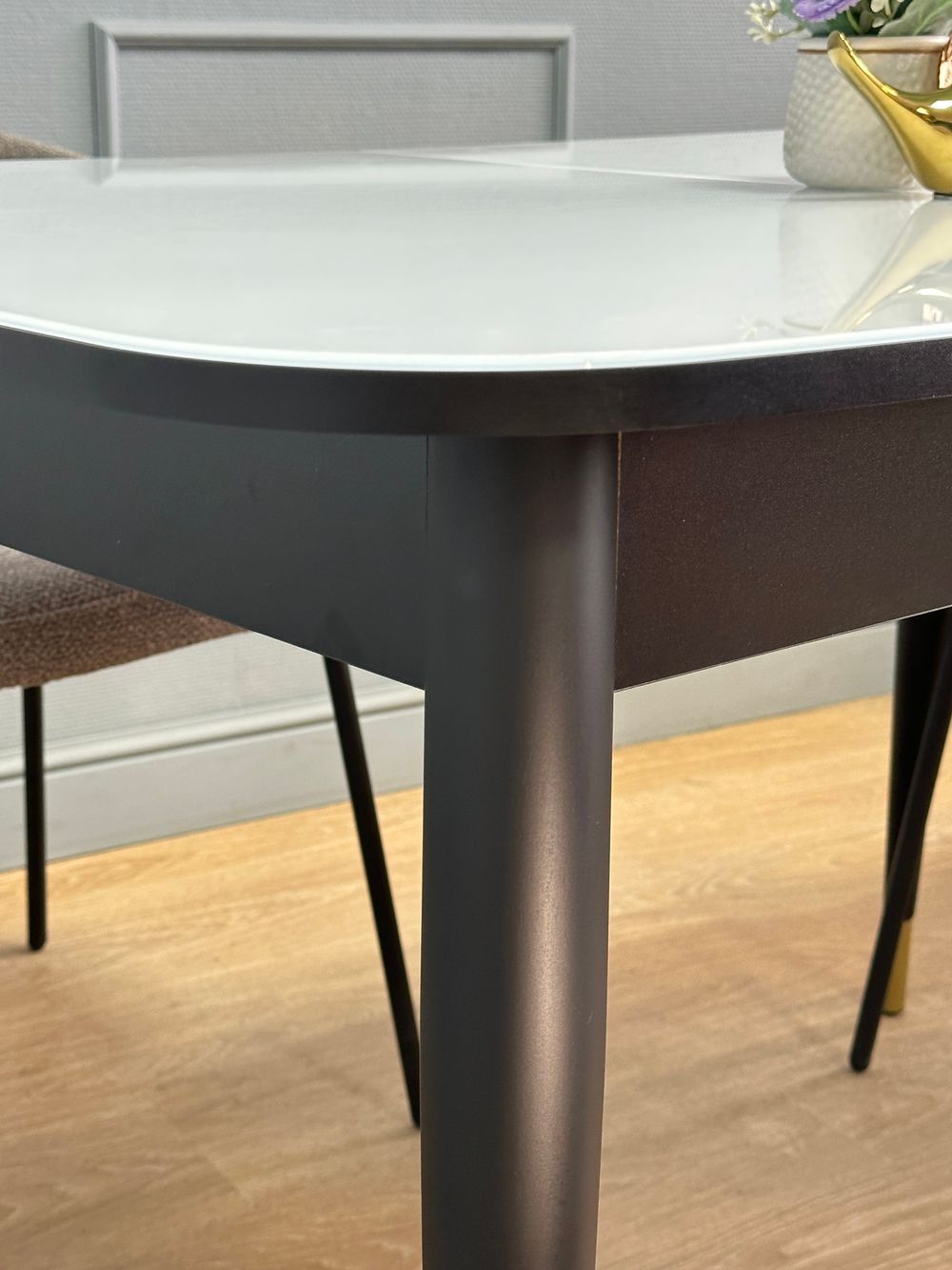 Стол KENNER 1200K венге/стекло белое глянец