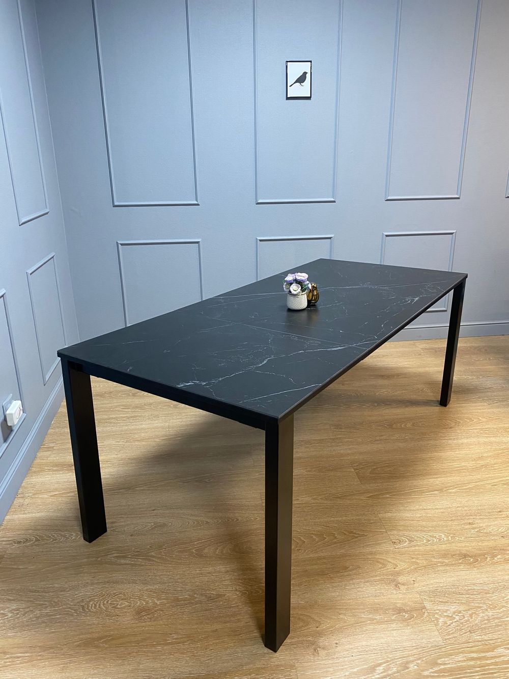 Стол KENNER BL1300 черный/керамика мрамор черный