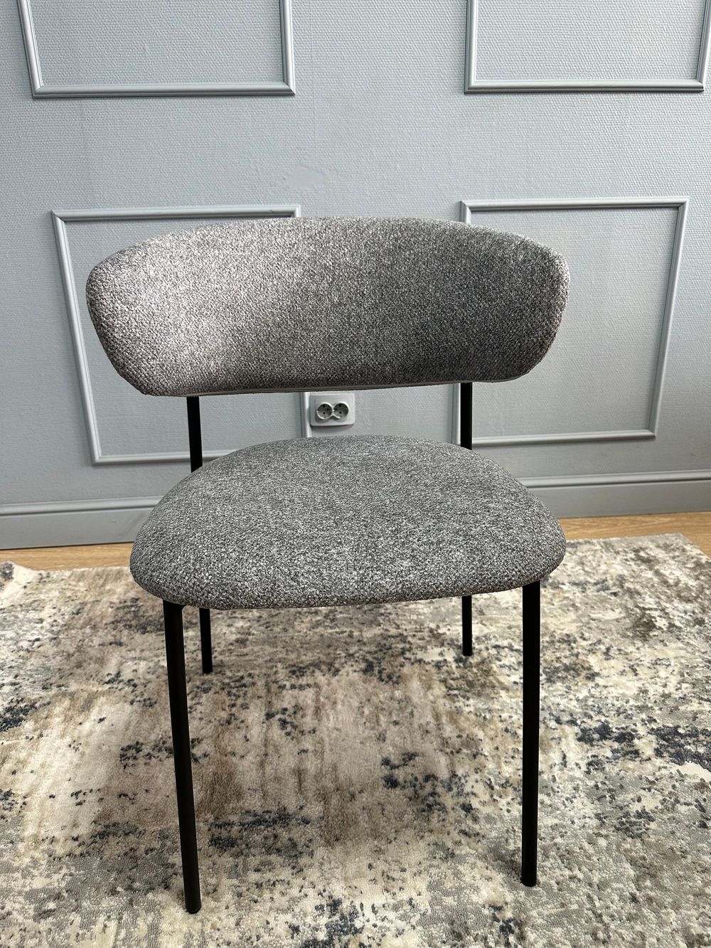 Комплект стульев 2шт KENNER 309SD черный/микробукле серый