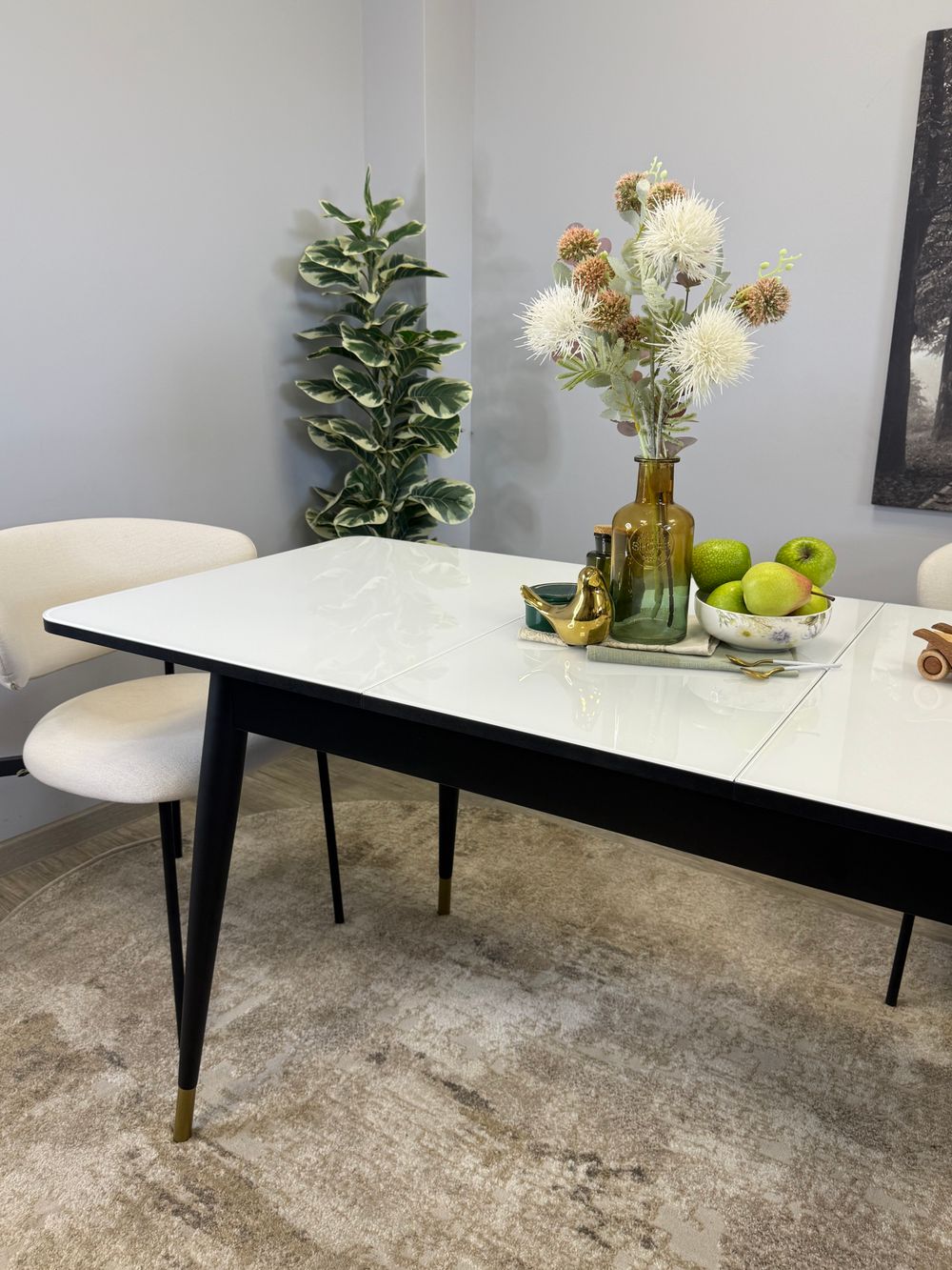 Стол KENNER 1100K венге/стекло белое глянец