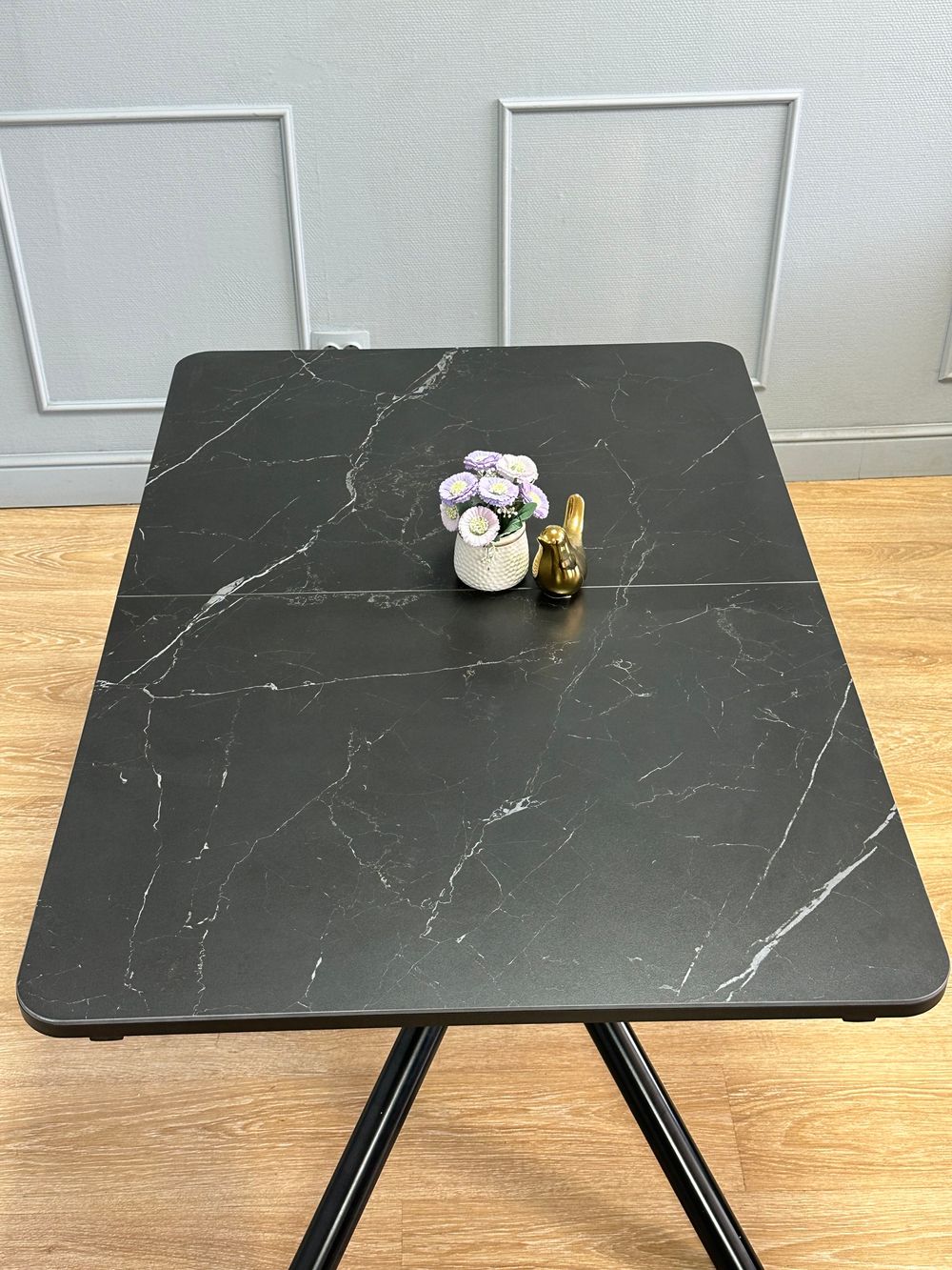 Стол KENNER DK1200 черный/керамика мрамор черный