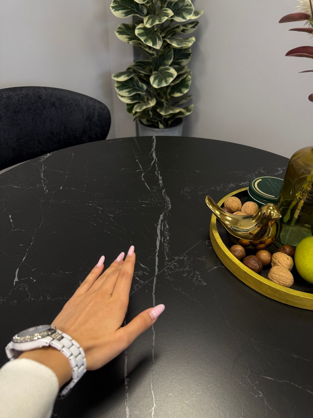 Стол KENNER R1000s черный/керамика черная