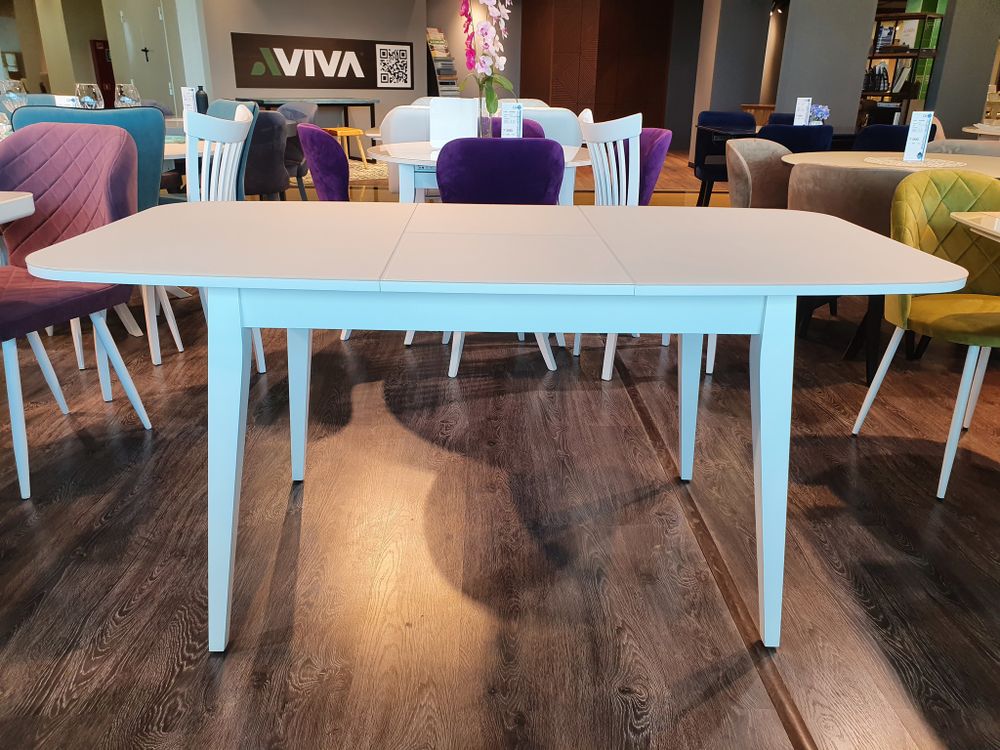 Стол KENNER 1200M белый/стекло белое сатин