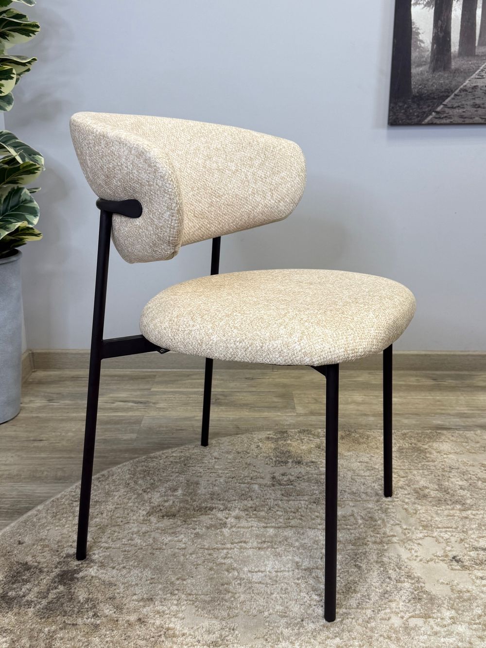 Стул KENNER 309SD черный/микробукле бежевый