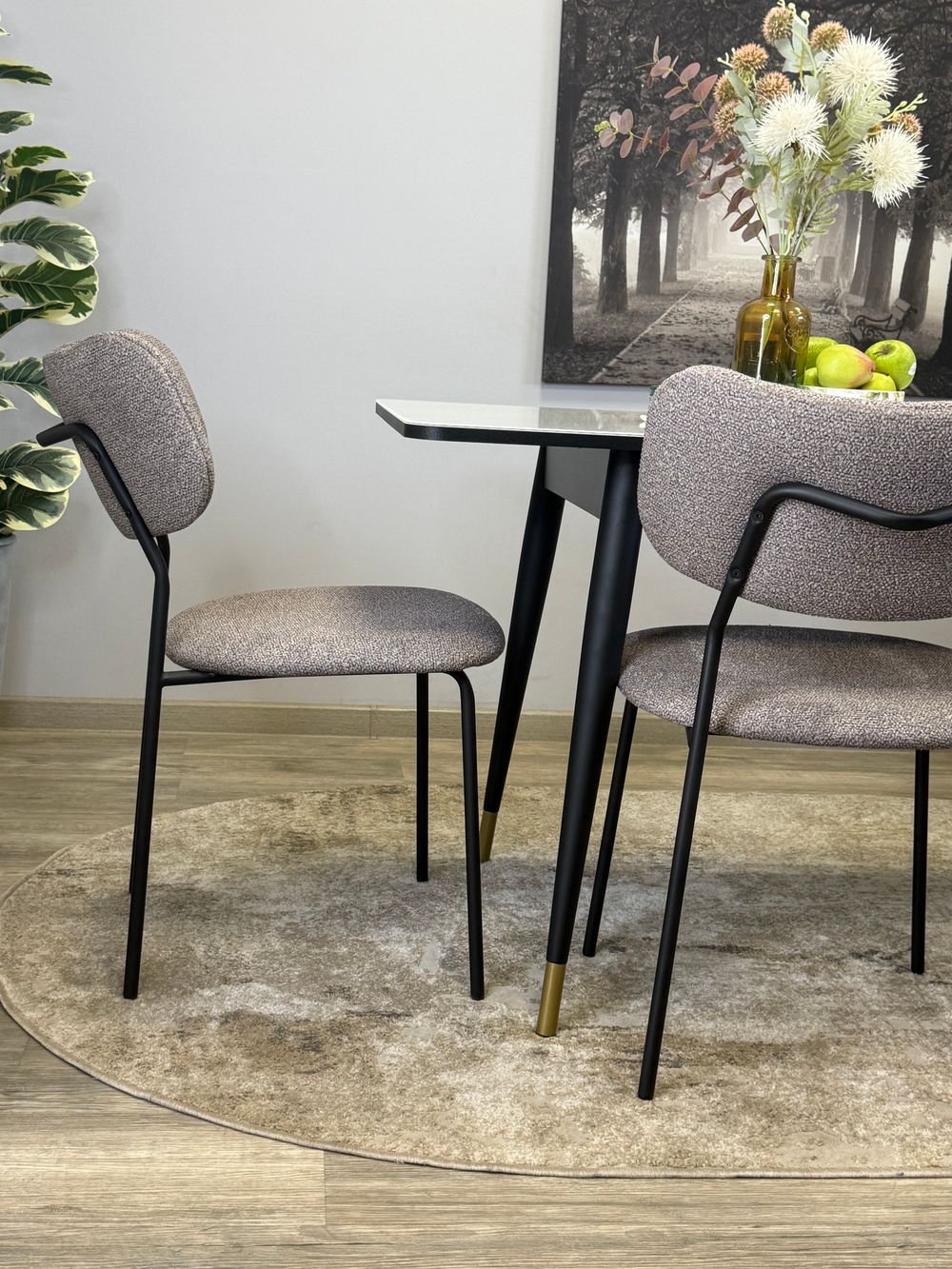 Стул KENNER 302SD черный/капучино микробукле