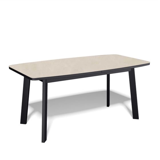 Стол KENNER AK1400 черный/керамика OKARA LIGHT YELLOW