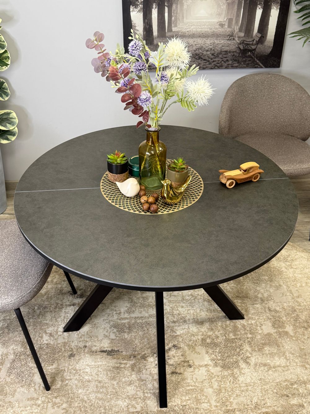 Стол KENNER AR1000 черный/керамика темно-серая