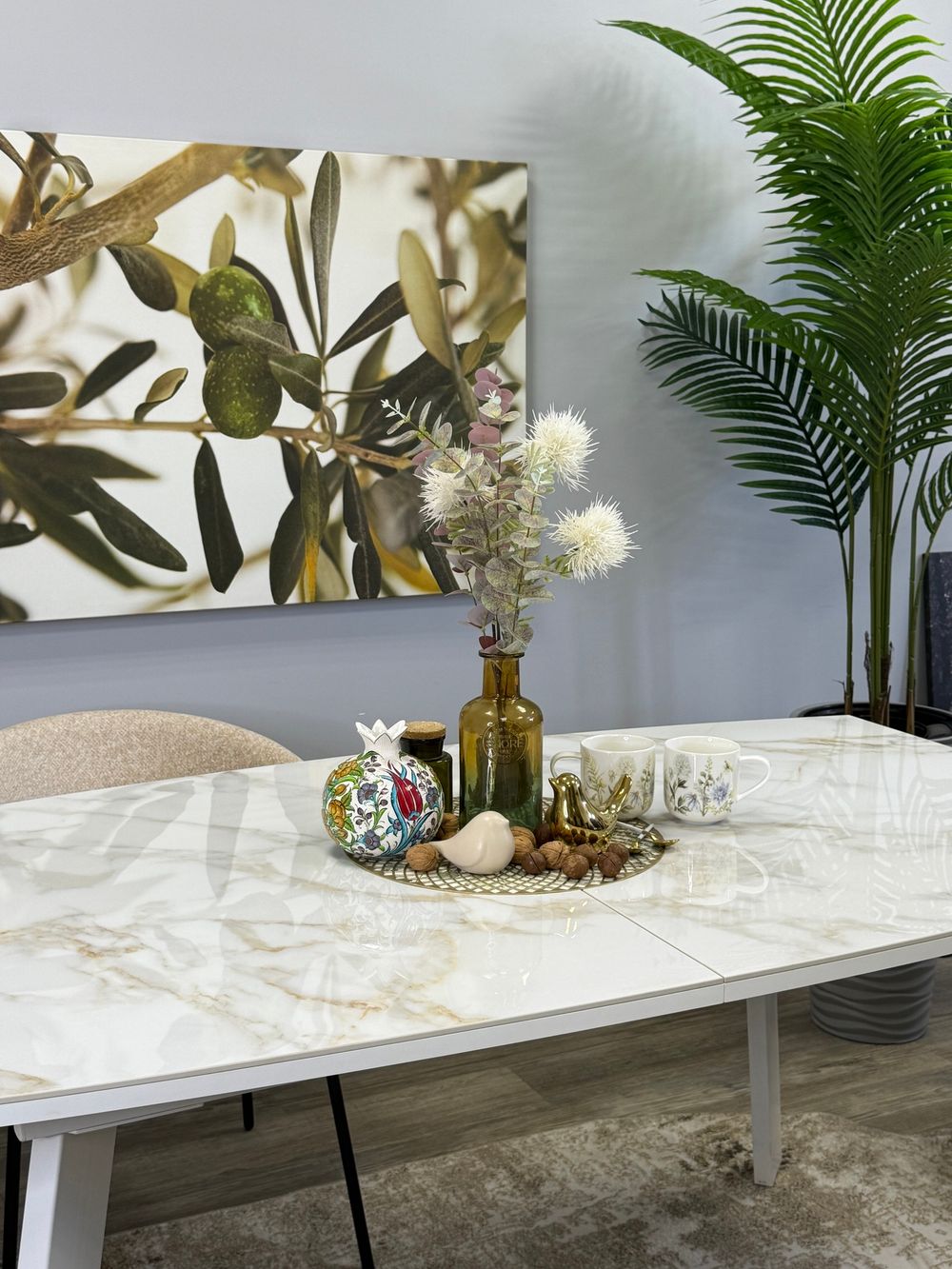 Стол KENNER SL1600 белый/керамика белая глянец