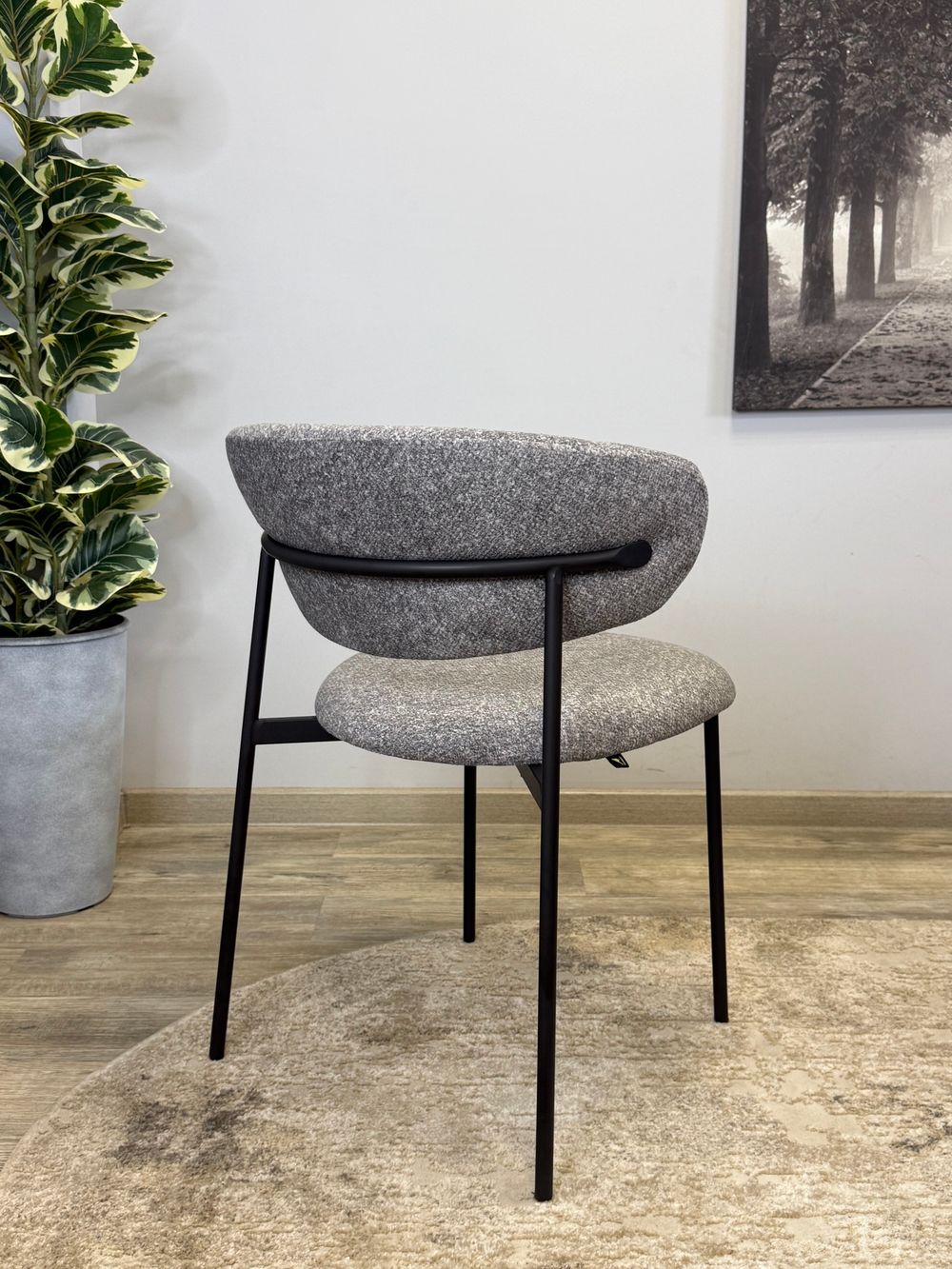 Стул KENNER 309SD черный/микробукле серый