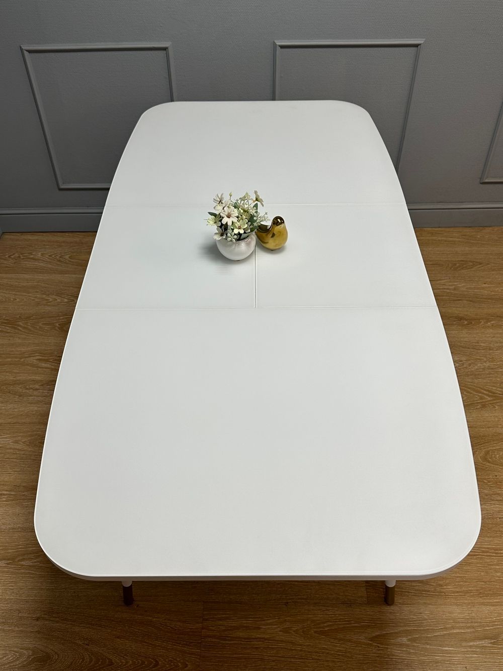 Стол KENNER K1200 белый/стекло белое сатин