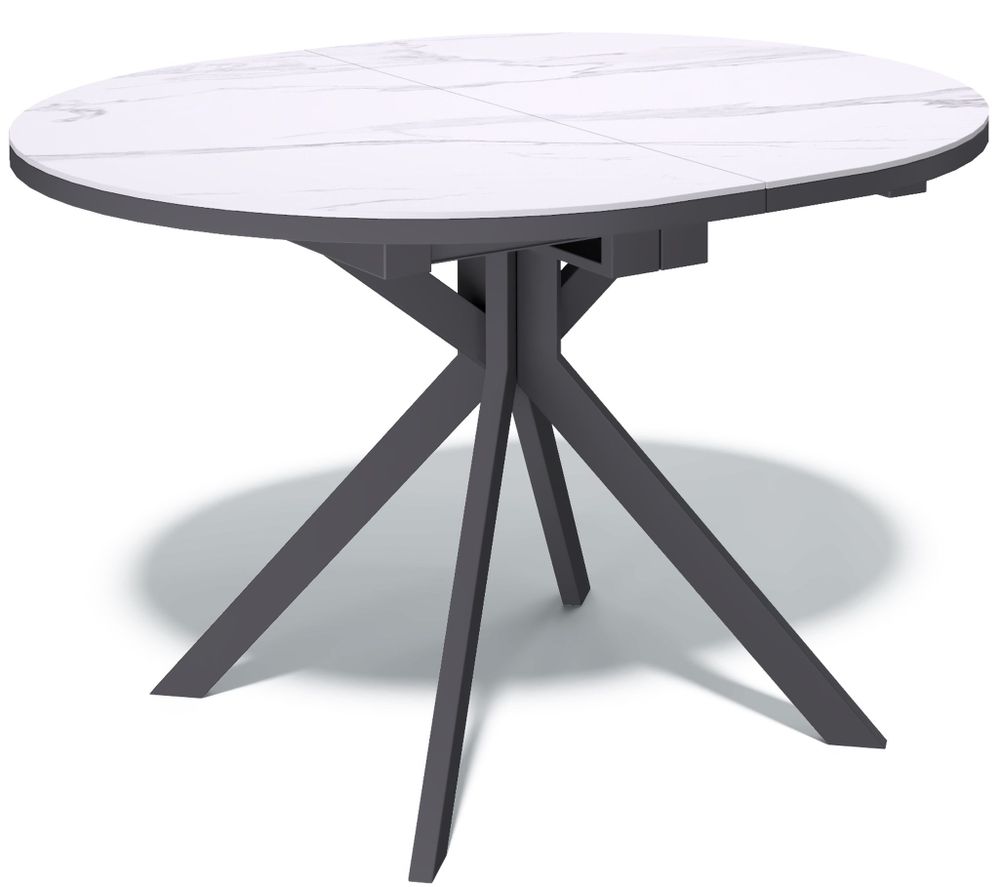 Стол Kenner DO1100, черный/керамика TOP ALPINE WHITE арт.170118