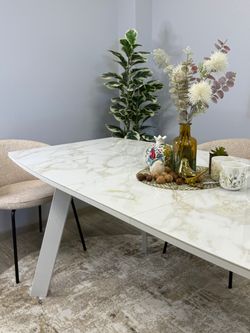 Стол KENNER SL1600 белый/керамика белая глянец