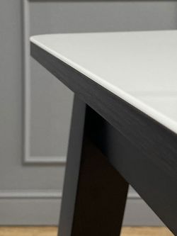 Стол KENNER 1100 М венге/стекло белое глянец