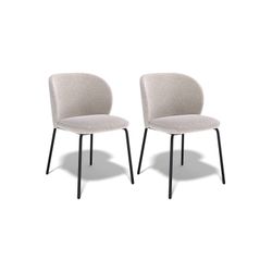 Комплект стульев 2шт KENNER 304SD черный/бежевый микробукле