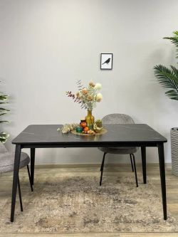 Стол KENNER KS1400 черный/керамика мрамор черный