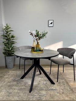 Стол KENNER AR1000 черный/керамика серая