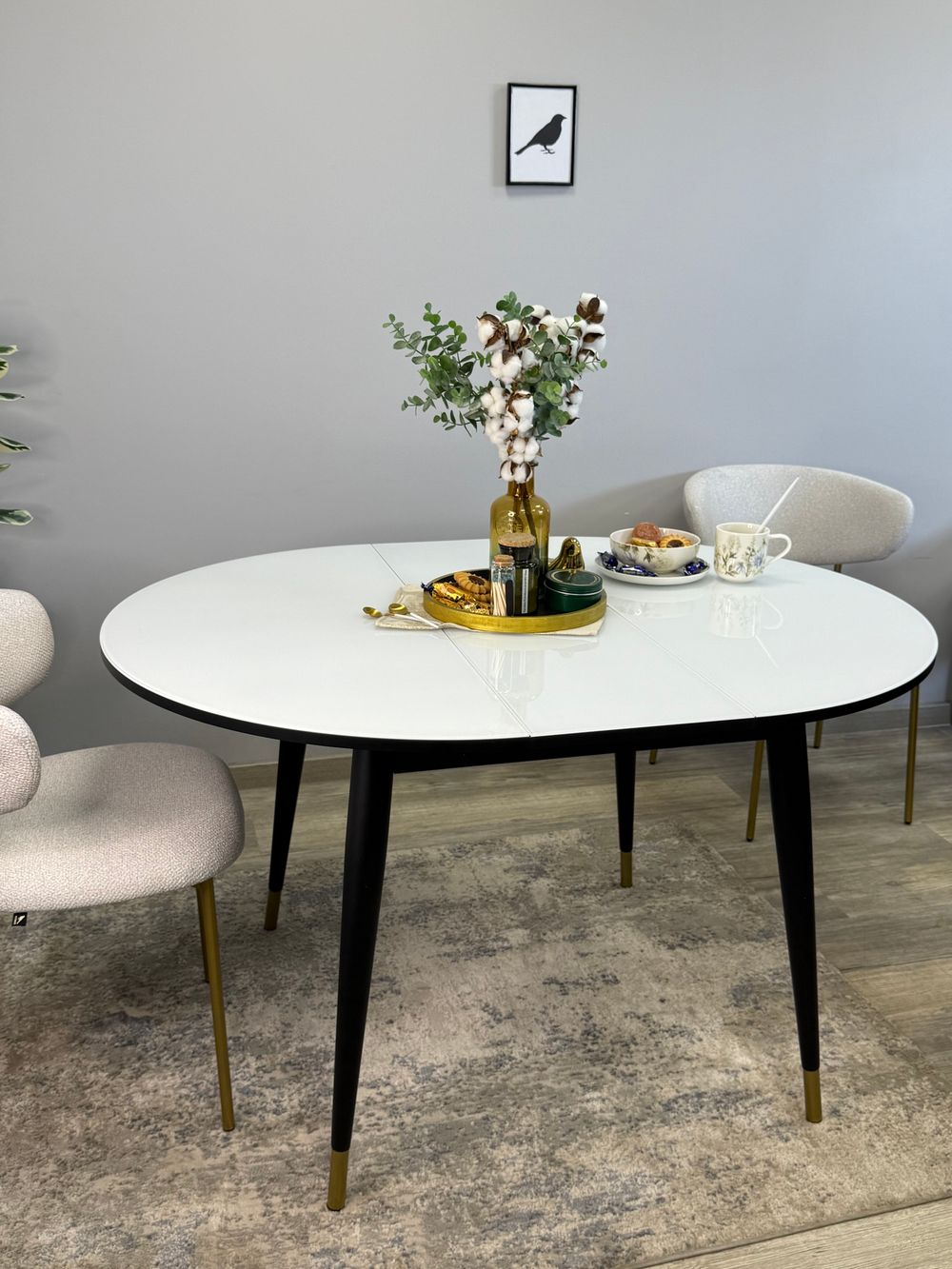 Стол KENNER 1000K венге/стекло белое глянец