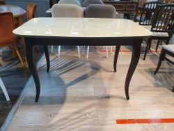 Стол KENNER 1200С  венге/стекло белое сатин