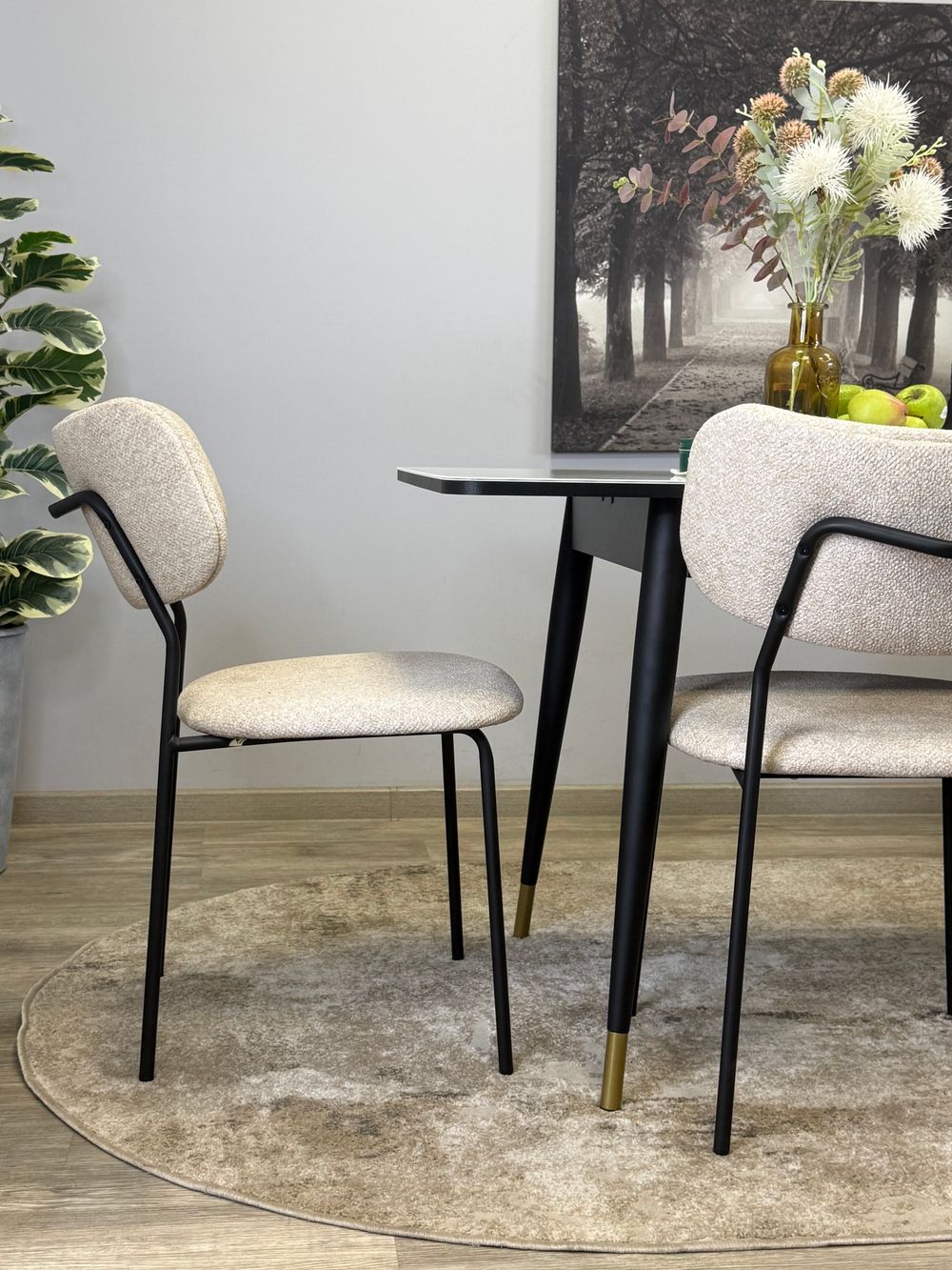 Стул KENNER 302SD черный/бежевый микробукле