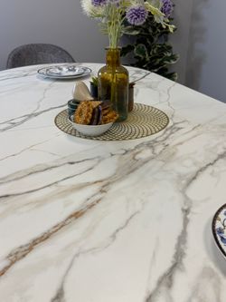 Стол KENNER LDs2000 белый/керамика GILT WHITE