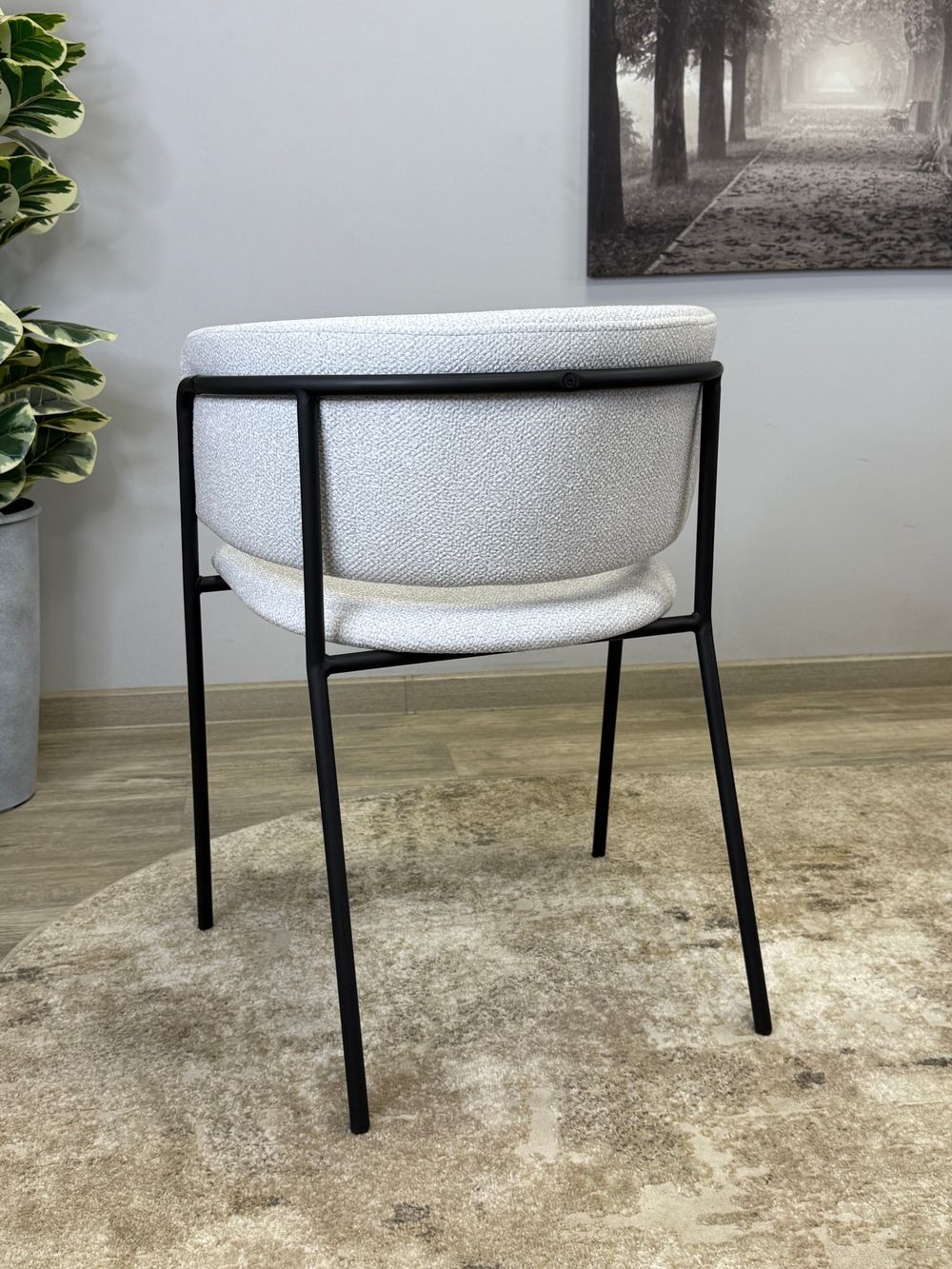 Стул KENNER 303SD черный/микробукле серебристый