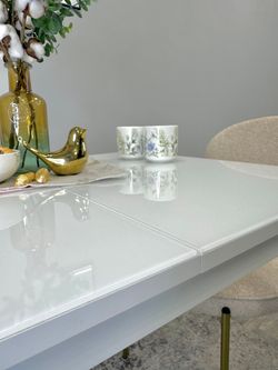 Стол KENNER 900K белый/стекло белое глянец