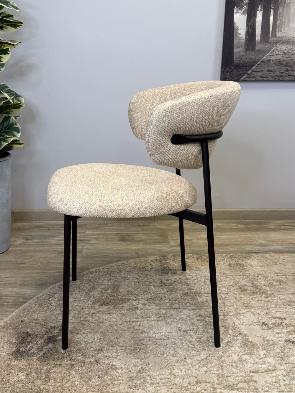 Стул KENNER 309SD черный/микробукле бежевый