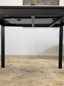 Стол KENNER LK900 черный/керамика CARMEN LIGHT GRAY