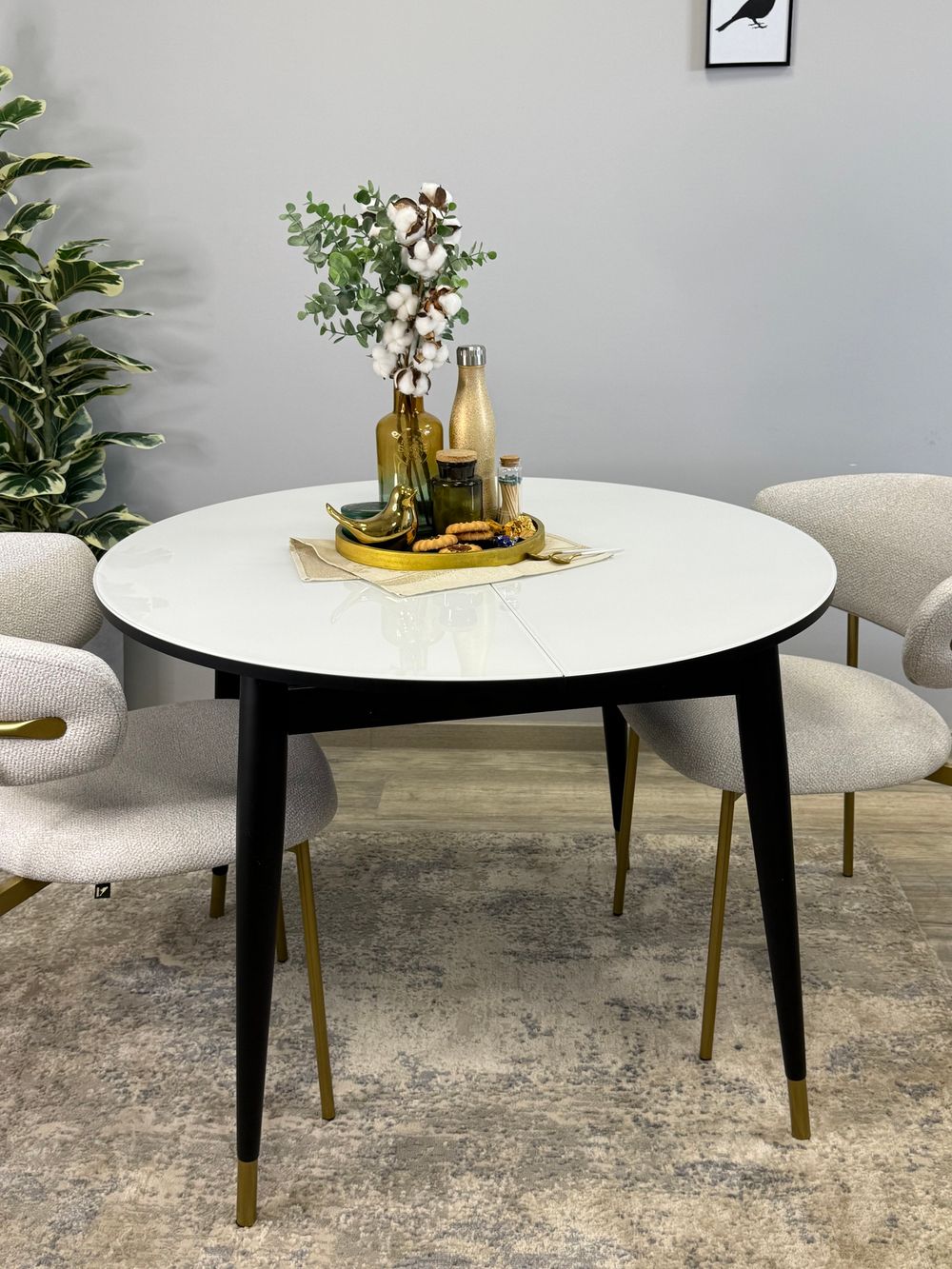 Стол KENNER 1000K венге/стекло белое глянец