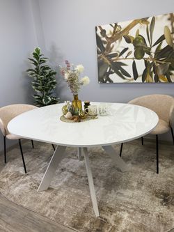 Стол KENNER RL1100 белый/стекло белое глянец