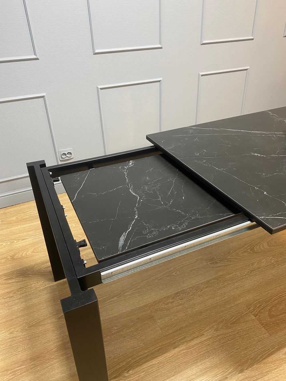 Стол KENNER BL1300 черный/керамика мрамор черный