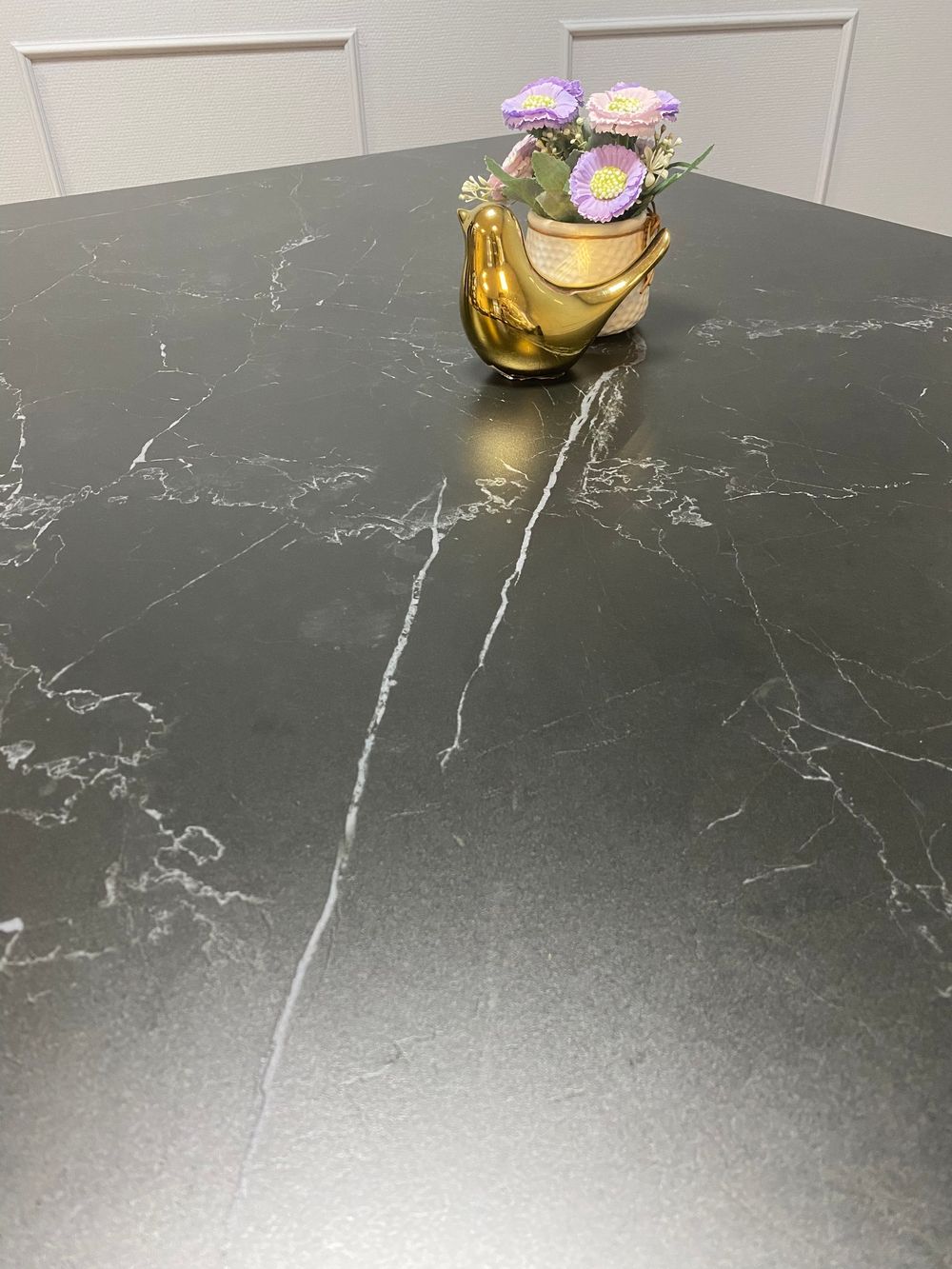 Стол KENNER BL1300 черный/керамика мрамор черный