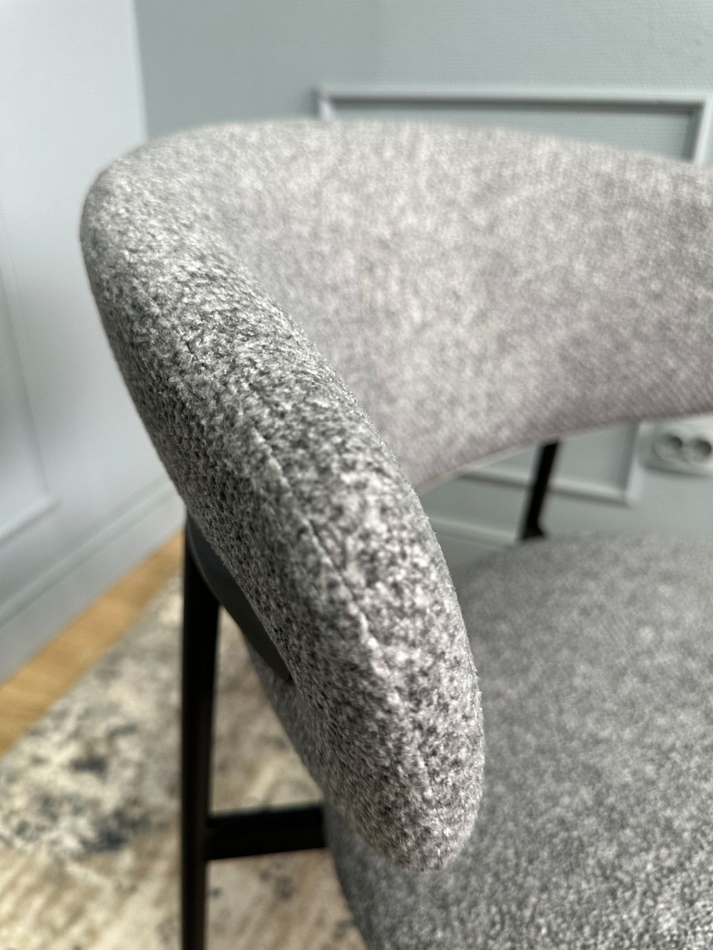 Комплект стульев 2шт KENNER 309SD черный/микробукле серый