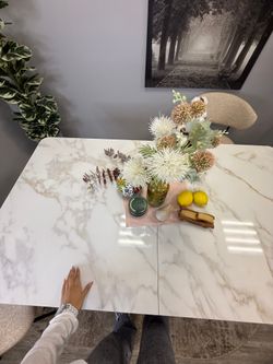 Стол DL1600 черный/керамика белая глянец