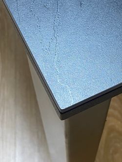 Стол KENNER BL1300 черный/керамика мрамор черный