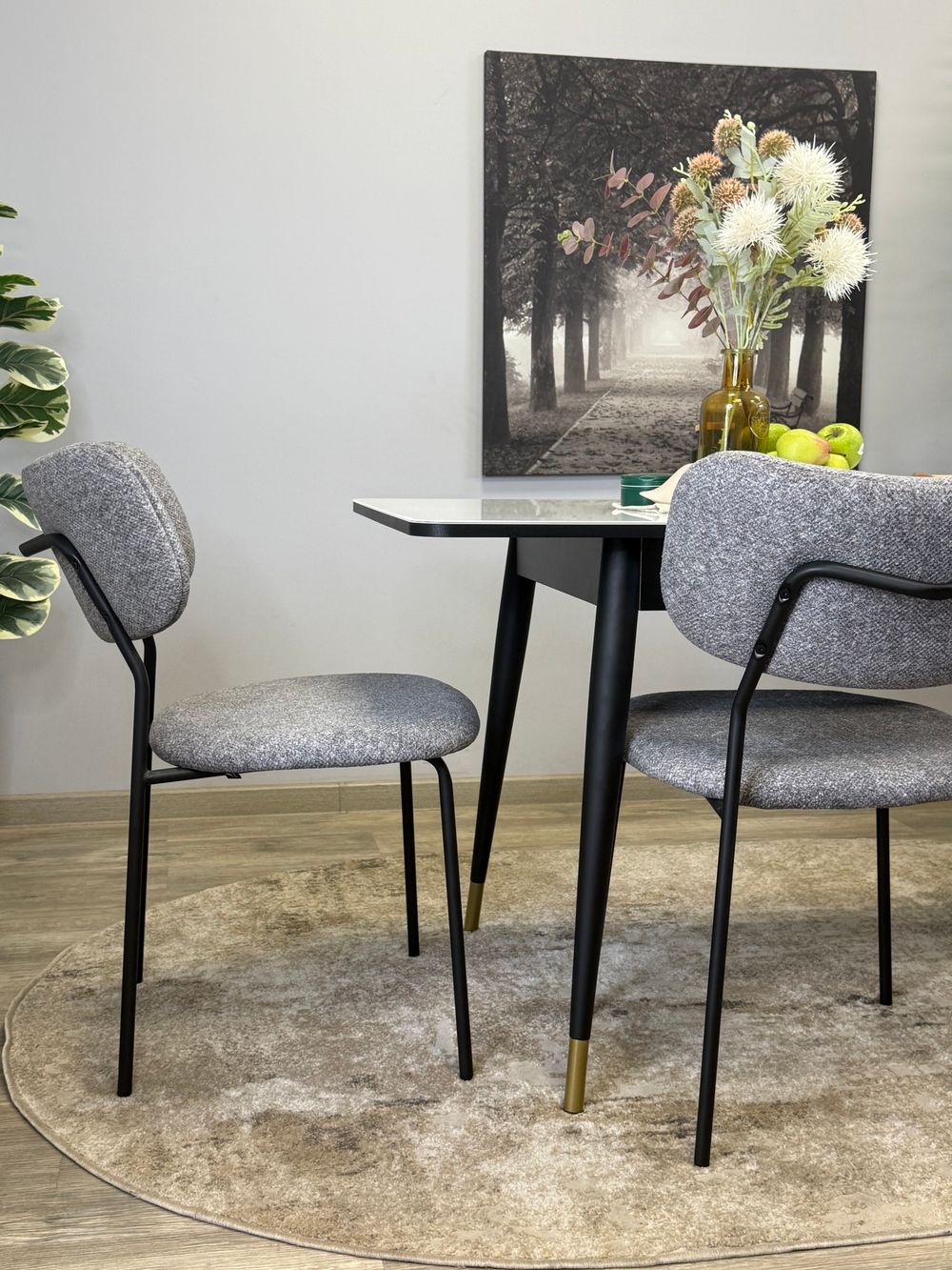 Стул KENNER 302SD черный/серый микробукле