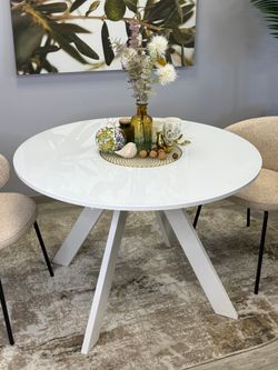 Стол KENNER RL1100 белый/стекло белое глянец