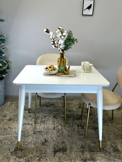 Стол KENNER 900K белый/стекло белое глянец