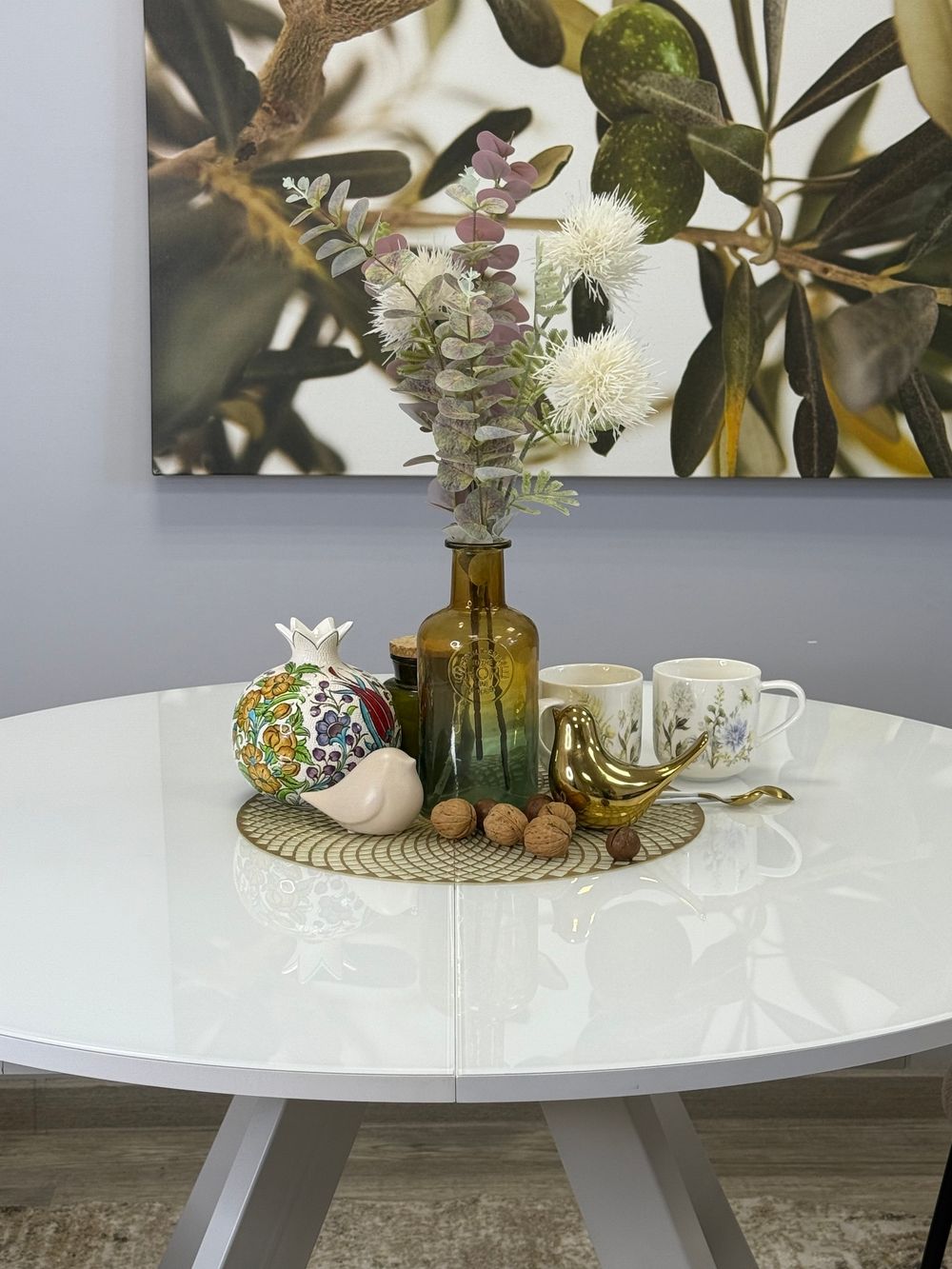 Стол KENNER RL1100 белый/стекло белое глянец