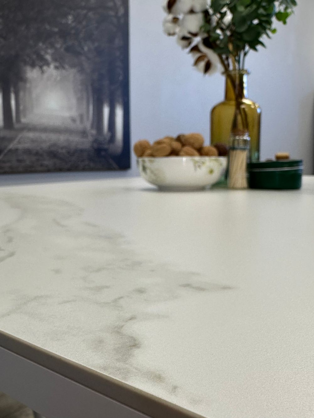 Стол KENNER AZ1200 белый/керамика мрамор белый